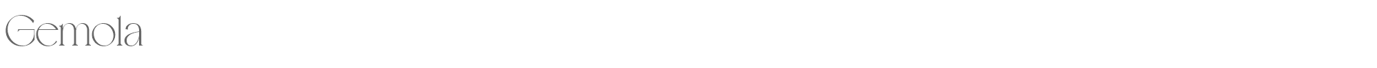 Sample characters Gemola Font